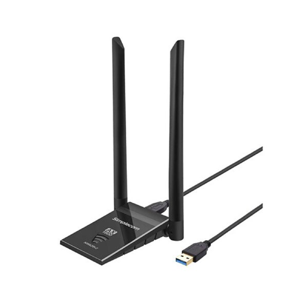 Simplecom Nw628V2 Ax1800 Dual Band Wifi 6 Usb Adapter With 2X 5Dbi