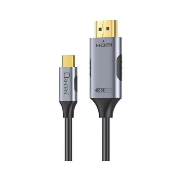 Oxhorn Usb C To Hdmi 2 3M Cable 4K 60Hz Aluminum Plugs Black Support