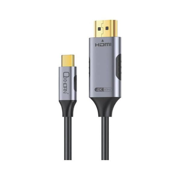 Oxhorn Usb C To Hdmi 2 1M Cable 4K 60Hz Aluminum Plugs Black Support