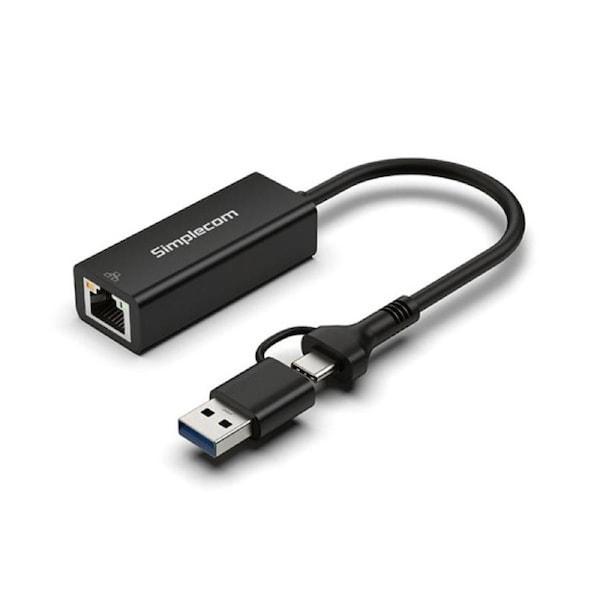 Simplecom Superspeed Usb C And Usb A To Gigabit Ethernet Adapter