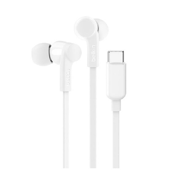 Belkin Soundform Usb C Wired Earbuds White G3H0002Fqwhv2 Adjustable