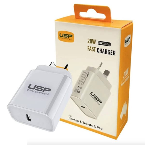 Usp 20W Usb C Pd Fast Wall Charger White