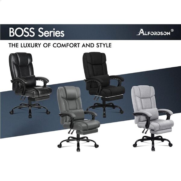 ALFORDSON Office Chair Executive Boss Series Fabric - Black