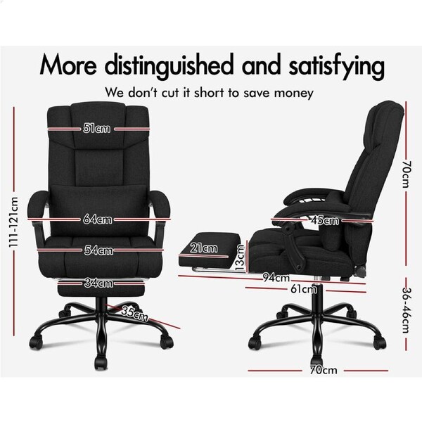 ALFORDSON Office Chair Executive Boss Series Fabric - Grey