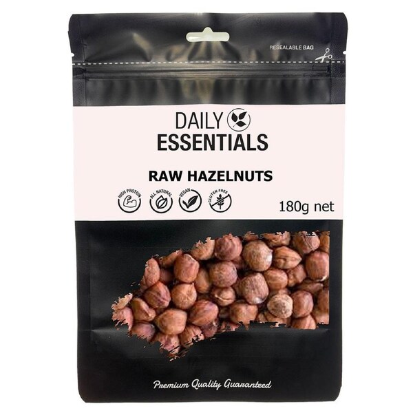 Daily Essentials Raw Hazelnuts 180g