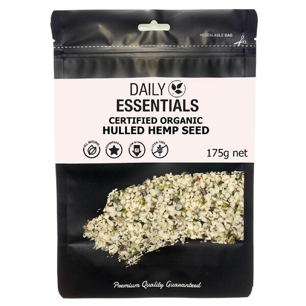 Daily Essentials Organic Hemp Seeds Hulled 175g