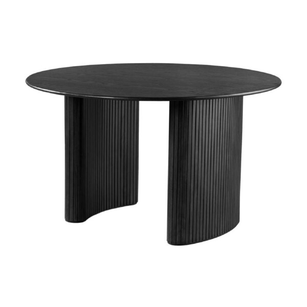 Elbasan 130cm Round Dining Table Black