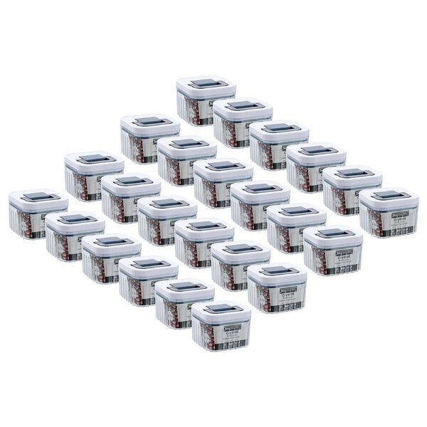 24PK Lemon and Lime Crystal Ribbed Food Storage Container 350mL/7.5cm Assorted