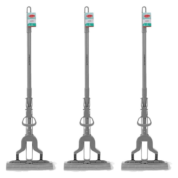 3PK Boxsweden Prime Squeeze Indoor Mop w/ Extendable Handle Assorted
