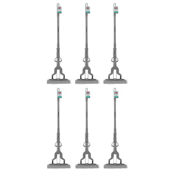 6PK Boxsweden Prime Squeeze Indoor Mop w/ Extendable Handle Assorted