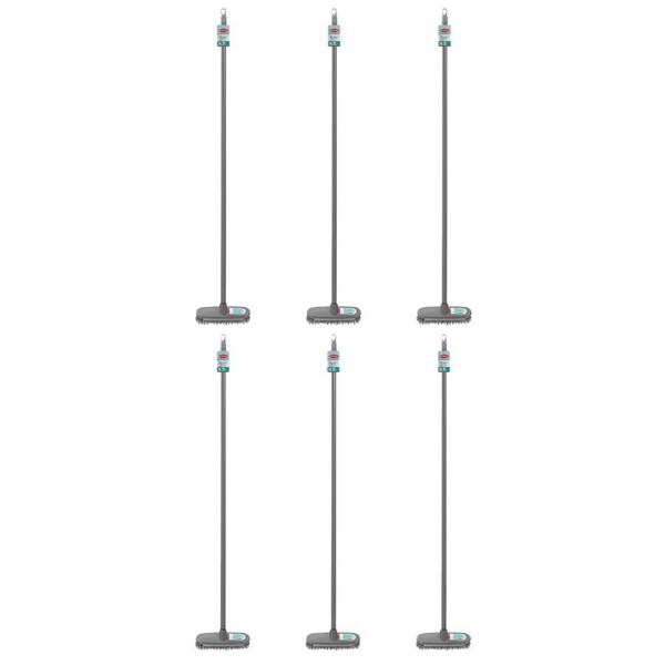 6PK Boxsweden Prime Hard Surface Scrubbing Broom w/ Long Handle 1.2m Assorted