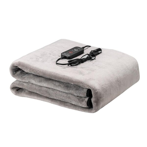 San Hima 12V Electric Blanket with Controller Washable Throw Rug Travel Camping