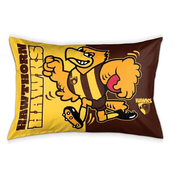 Hawthorn Hawks AFL Aussie Rules Team Logo Pillowcase