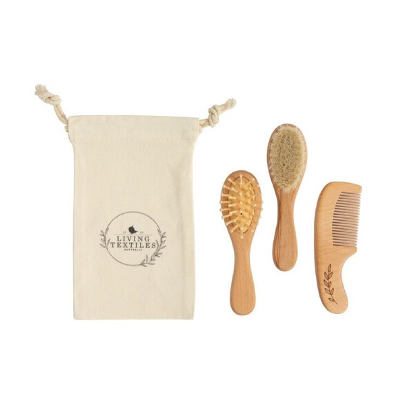 3pc Baby Wooden Brush & Comb Set