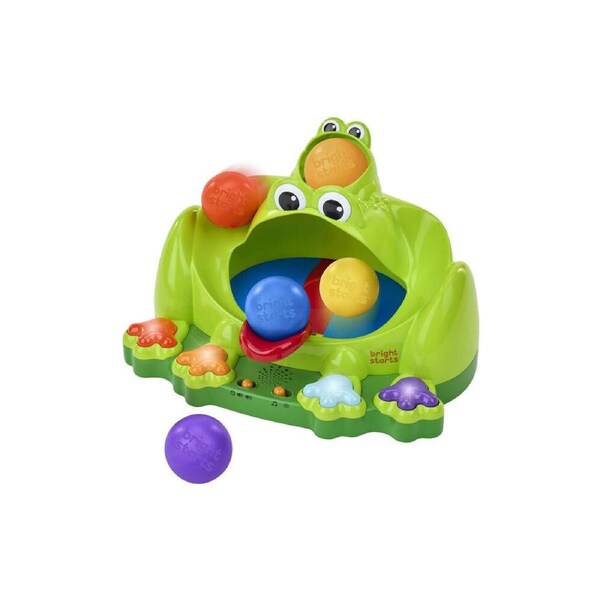 Bright Starts Poppin' Ball Frog w/Light & Sounds Interactive Play Toy 6m+