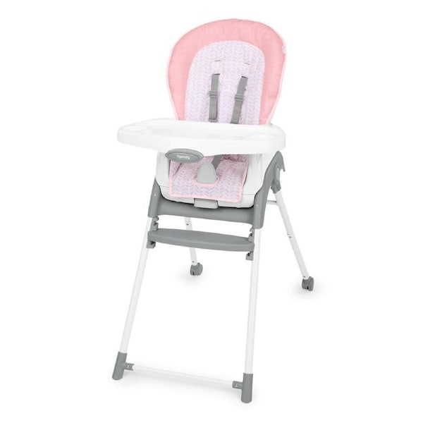Ingenuity Trio Foldaway 6-in-1 Baby High Chair w/Detachable Booster Pink 6m+