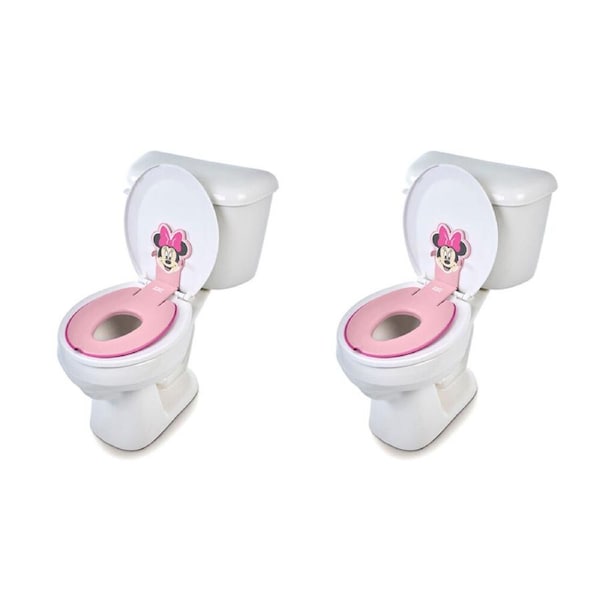2PK Disney Junior Minnie Mouse Flip & Sit Potty Seat Toilet Training Tool Pink