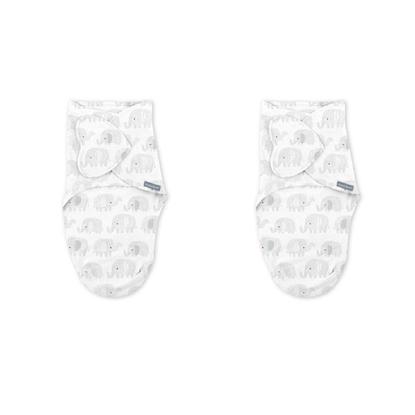 2PK SwaddleMe by Ingenuity Monogram Collection Baby Swaddle Star Dot 0-3m