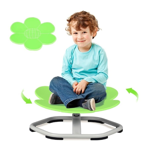 Advwin Sensory Spinning Chair for Kids Rotating Sensory Chair for Toddlers Autism Training Swivel Chair for Kids, Green