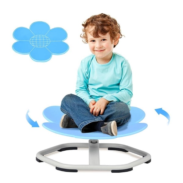 Advwin Sensory Spinning Chair for Kids Rotating Sensory Chair for Toddlers Autism Training Swivel Chair for Kids, Blue