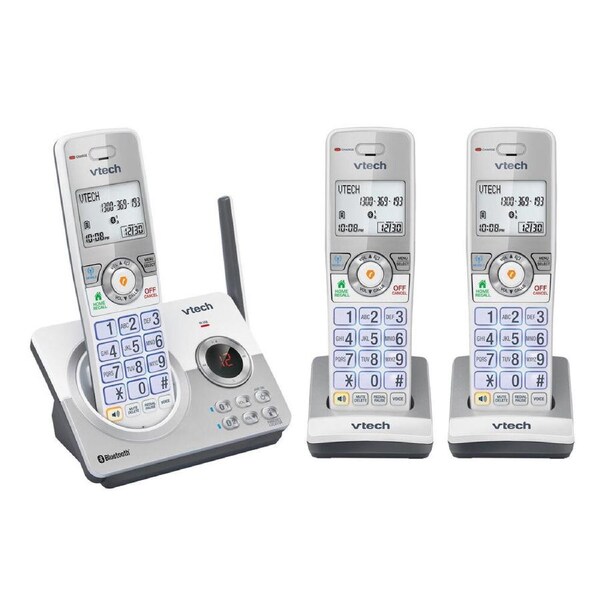 VTech CLS22150 DECT6.0 WiFi Cordless Home Phone with 3-Handset Silver