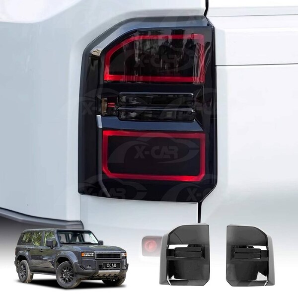 Tail Light Cover Trim for Toyota Prado 250 Series 2024-Onwards Rear Lamp Taillight Frame Guard Set of 2