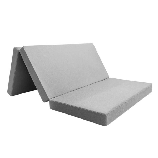 Luxsuite Foam Mattress Trifold Bedding Folding Sofa Bed Cot Sleeping Floor Mat Portable Camping Travel Guest Yoga Cushion Washable Cover 190x128x10cm