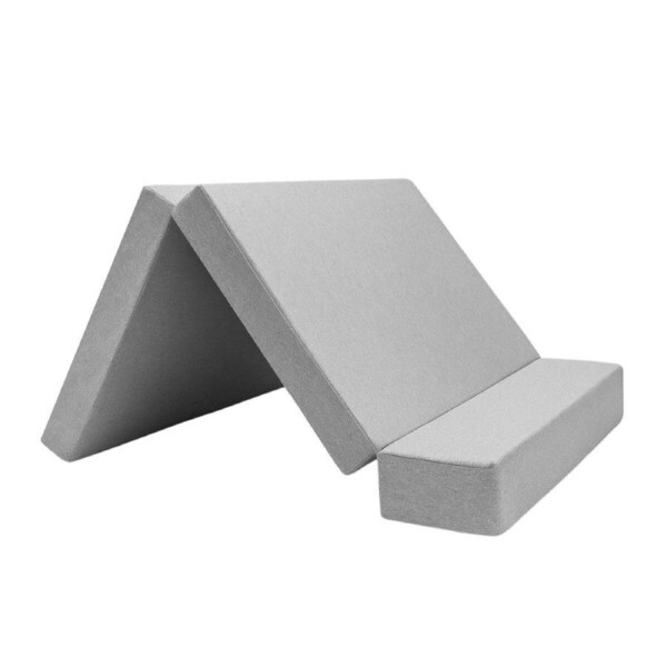 Luxsuite Foldable Foam Mattress Cot Tri Folding Sofa Bed Thick Sleeping Floor Mat Portable Bedding Camping Travel Guest Cushion Cover 180x126x12cm