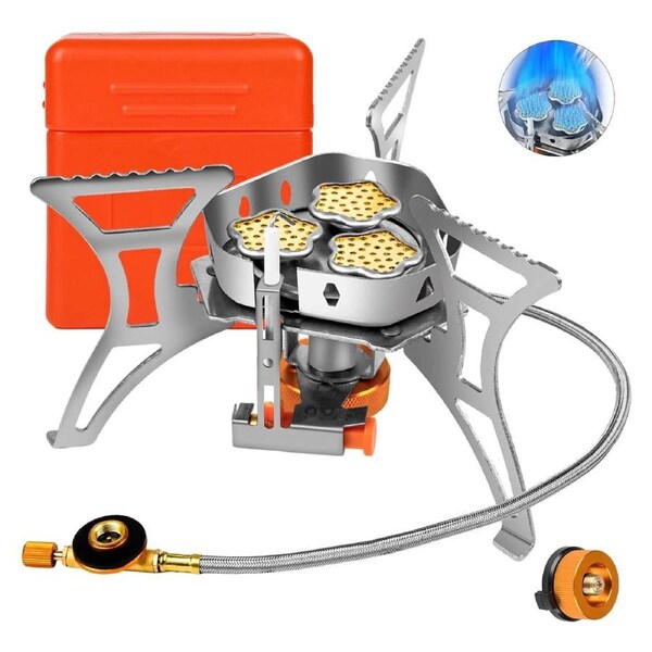 Ultralight Portable Backpacking Gas Butane Stove Compact Easy to Carry Design
