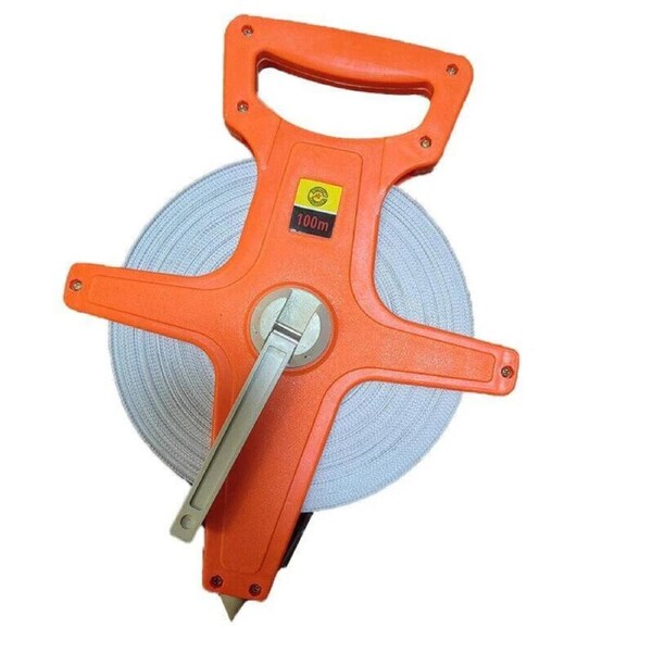 100m Fibreglass Tape Measure Durable Long Measuring Reel Tool