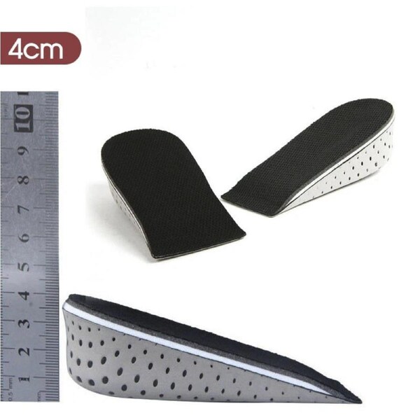 Unisex Shoe Insole Heel Lift Insert 4cm Height Increase Pads