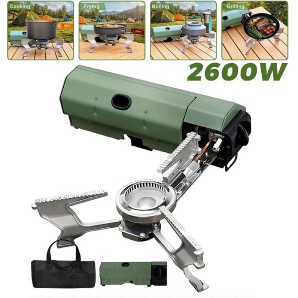 Gas Camping Stove Butane Carry Bag Lightweight Portable Outdoor Cooking Gear