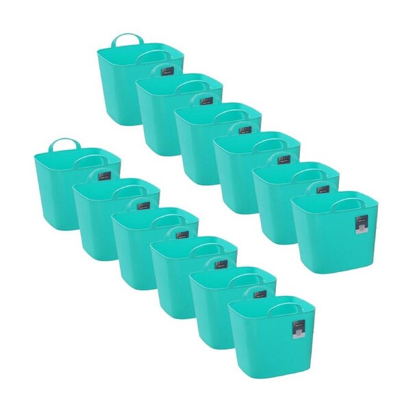 12PK Boxsweden Mini Flexible Storage Organiser Square Tub/Box 16L/34x30cm Assrtd
