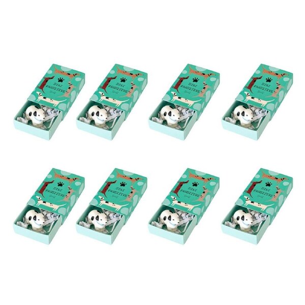 8PK Urban Pawsitive Dog Matchbox Memory Gift Keepsake Figurine 5cm Turquoise