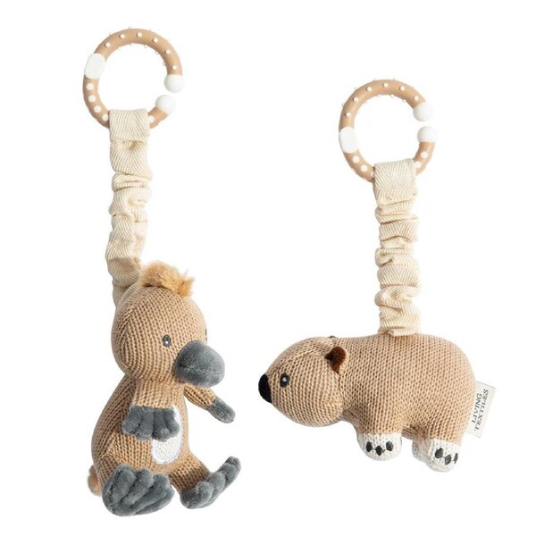 2 Pack Stroller Toys - Platypus & Wombat