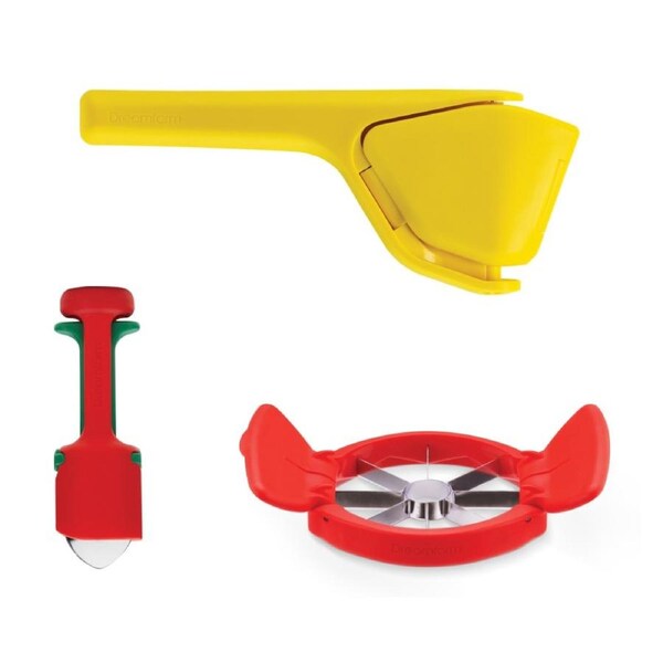 Dreamfarm Lemon Fluicer, Flapple Slicer & Hullapit Strawberry Huller & Cherry Pitter