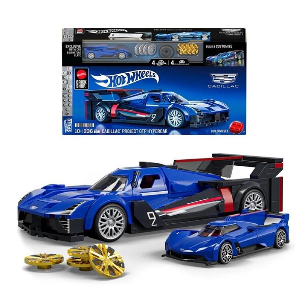 Mattel Brick Shop Hot Wheels Speed Series Cadillac Project GTP Hypercar Building Set