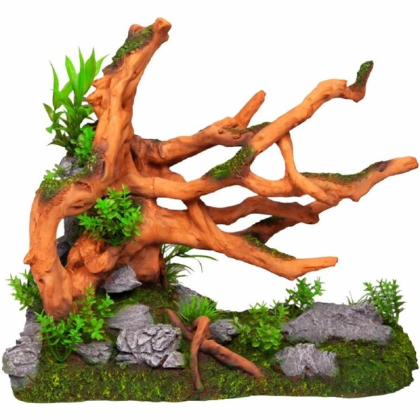Aqua One Ecoscape Driftwood Light On Rock Garden Large 37942