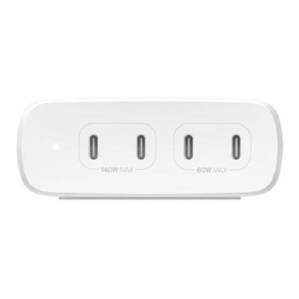 Belkin Boostcharge Pro 200W Usb-C (Pd 3.0) 4-Port Gan Wall Charger - White