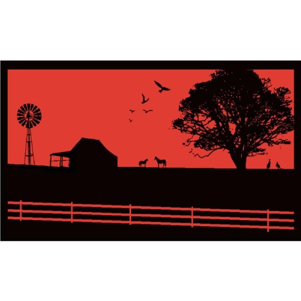 Camping Mat Warehouse 4x2.4m Country Orange Recycled Mat