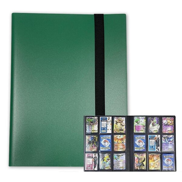 540 Card Spots Binder Album Book Card Collectors Holder Case for Pokemon Cards 5 Colours Green