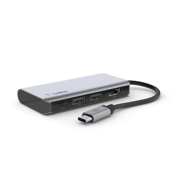 Belkin Connect USB-C 4-in-1 Multiport Adapter - Space Grey