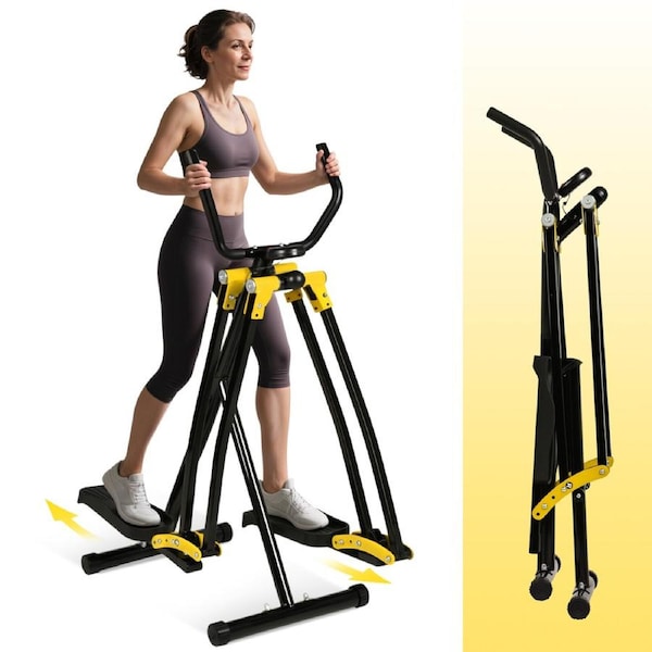 Advwin Air Walker Exercise Machine Home Foldable Fitness Glider with Dual Motion (Forward & Sideways), 120kg Capacity