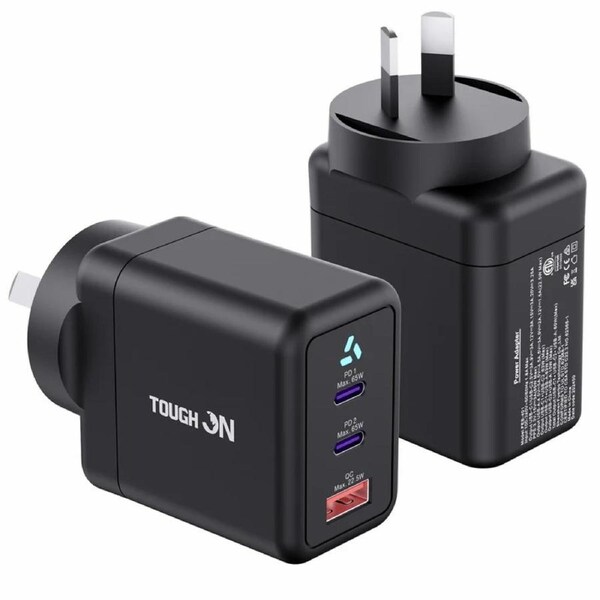Tough On 65W 3 Port PD & QC 3.0 Fast Wall Charger