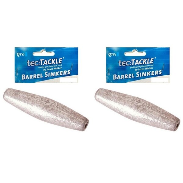 2x 15PK Jarvis Walker Barrel Fishing Sinkers - Size 00
