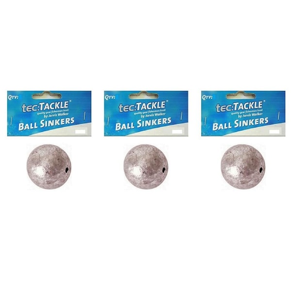 3x 20PK Jarvis Walker Ball Fishing Sinkers Value Pack - Size 4