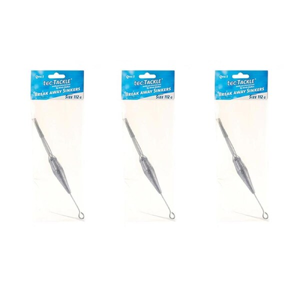3PK Jarvis Walker Break Away Fishing Sinkers - Size 112g/4oz