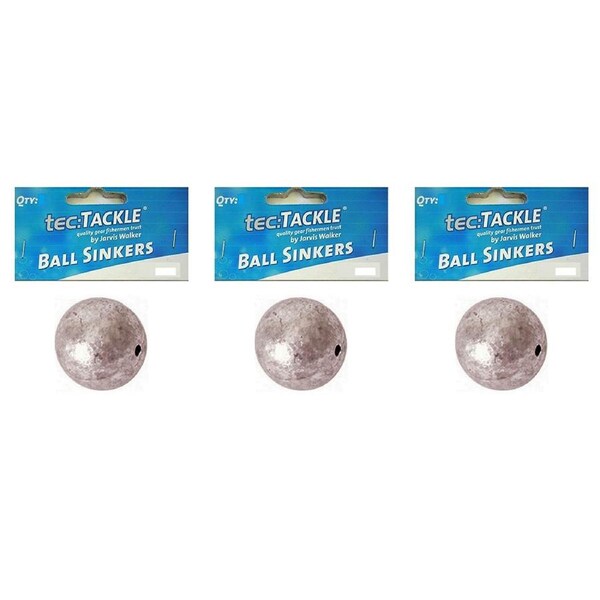 3x 100PK Jarvis Walker Ball Fishing Sinkers Value Pack - Size 0