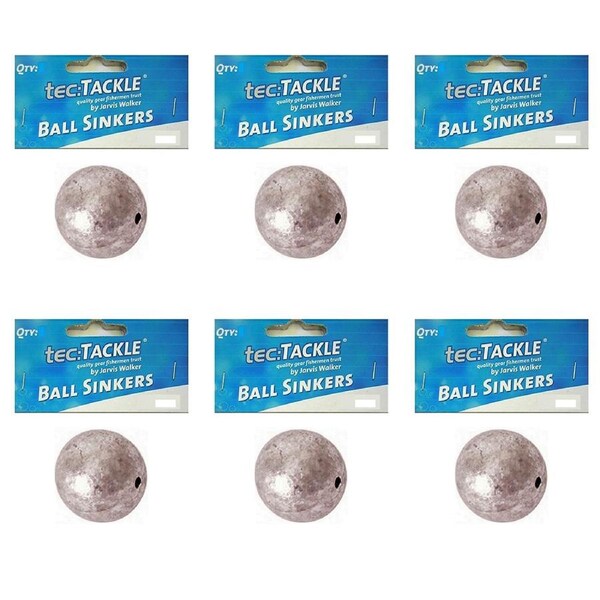 6x 7PK Jarvis Walker Ball Fishing Sinkers Value Pack - Size 7