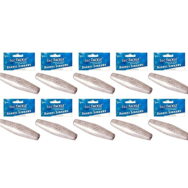 10x 9PK Jarvis Walker Barrel Sinkers - Size 1